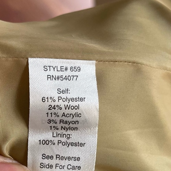 Cabi Lime Green Wool Blend Short Double Breast Peacoat Winter Jacket Size: S‎ - Picture 5 of 9